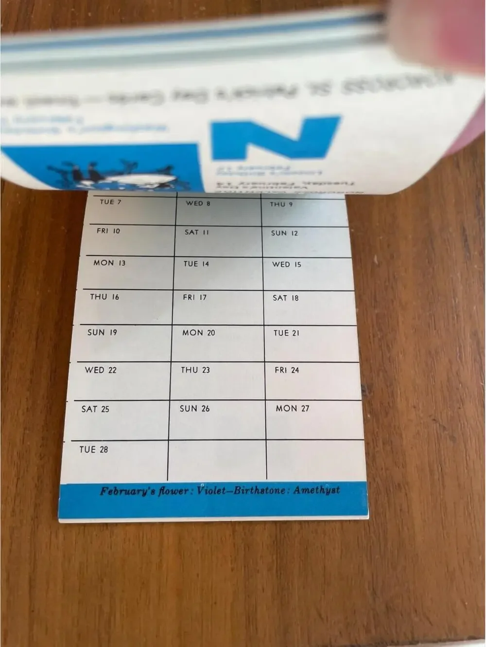 Norcross Blue Book 1961 Purse Calendar Booklet Unused